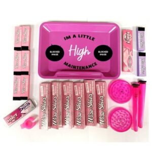 Pink Rolling Tray Set