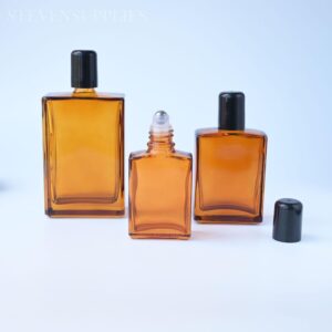 Square Amber Roller Bottle