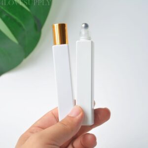 Square White Glass Roller